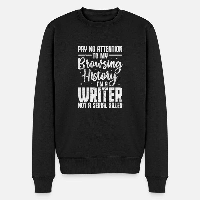 Auteur Auteurs Écrivain Livre Cadeau - Pull Premium bio Homme - noir