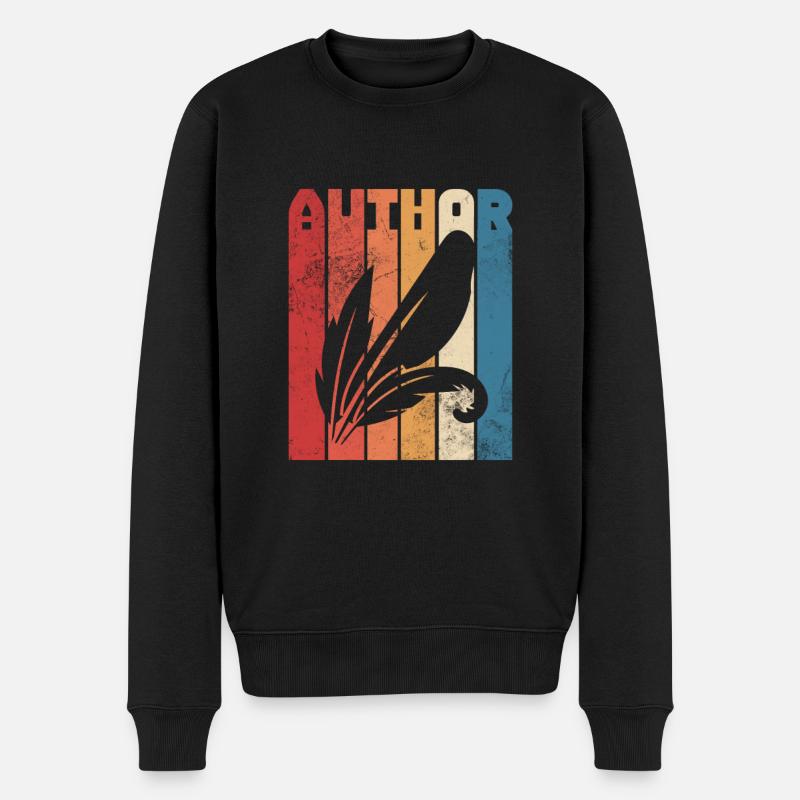Autor - Männer Premium Bio Pullover - Schwarz