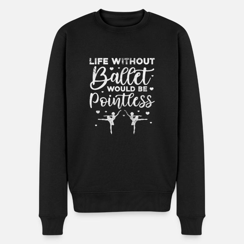 Ballett - Männer Premium Bio Pullover - Schwarz