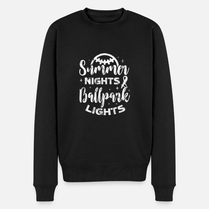 Softball - Männer Premium Bio Pullover - Schwarz