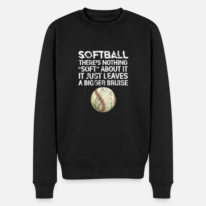 Softball - Männer Premium Bio Pullover - Schwarz