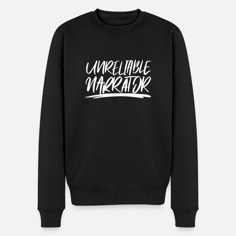 Autor - Männer Premium Bio Pullover - Schwarz
