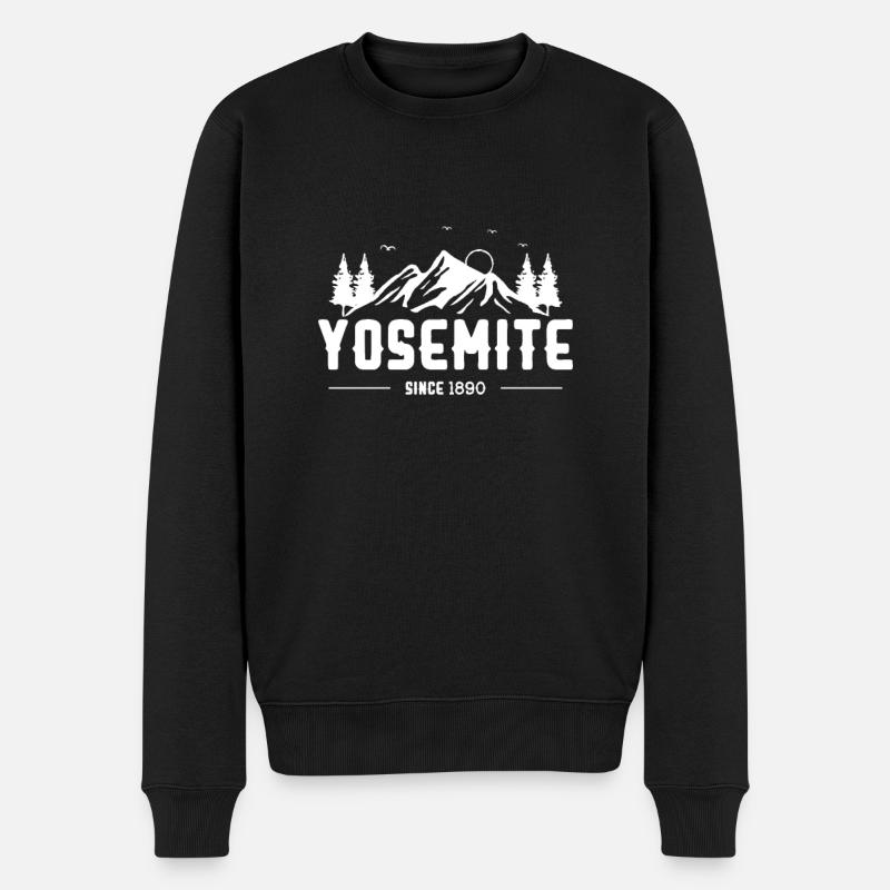 Parc national de Yosemite - Pull Premium bio Homme - noir
