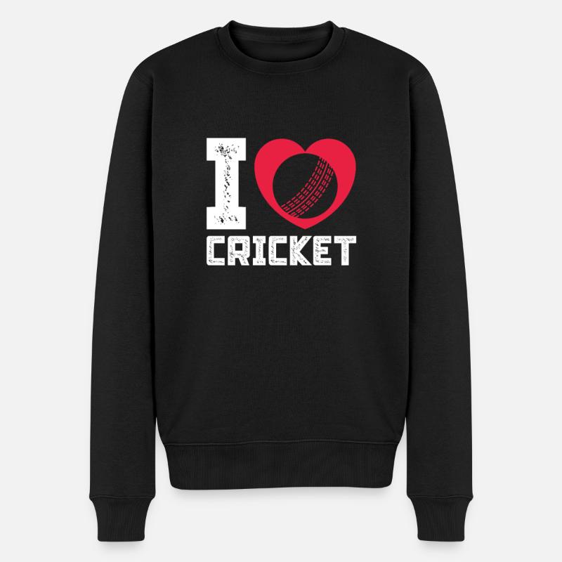 Cricket - Männer Premium Bio Pullover - Schwarz