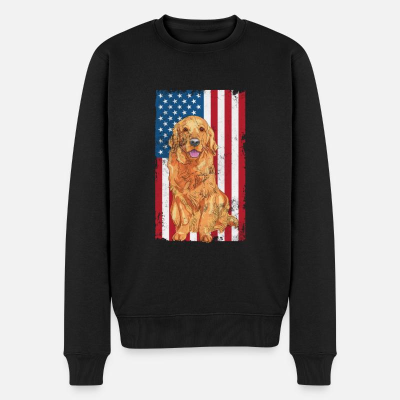 Golden Retrievers - Pull Premium bio Homme - noir