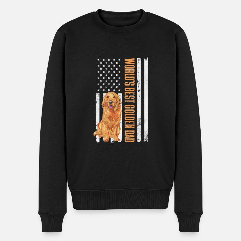 Golden Retrievers - Pull Premium bio Homme - noir