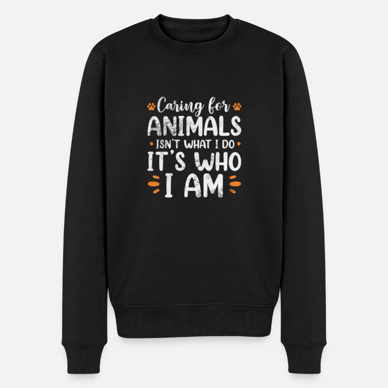 Tierrettung Tierrechte Tierliebe Haustier Geschenk - Männer Premium Bio Pullover - Schwarz