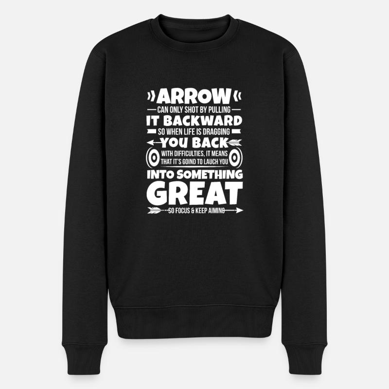 Bogenschiessen - Männer Premium Bio Pullover - Schwarz