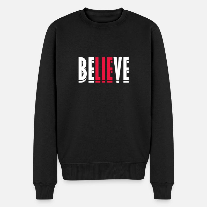 Atheist - Männer Premium Bio Pullover - Schwarz