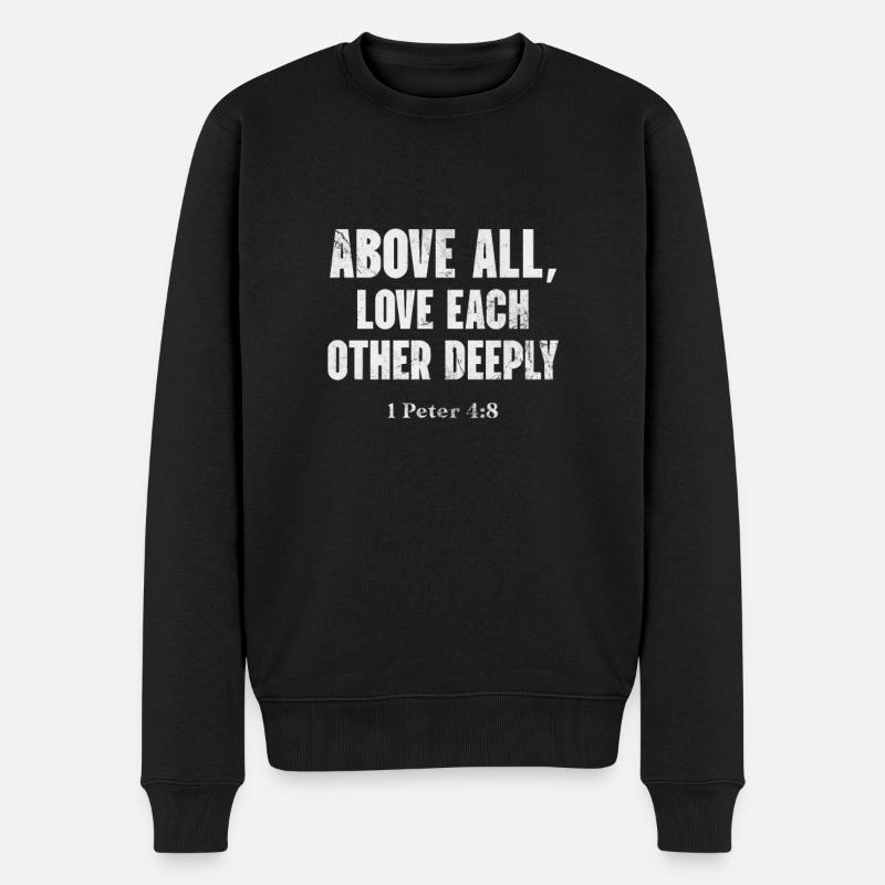 Bibel - Männer Premium Bio Pullover - Schwarz