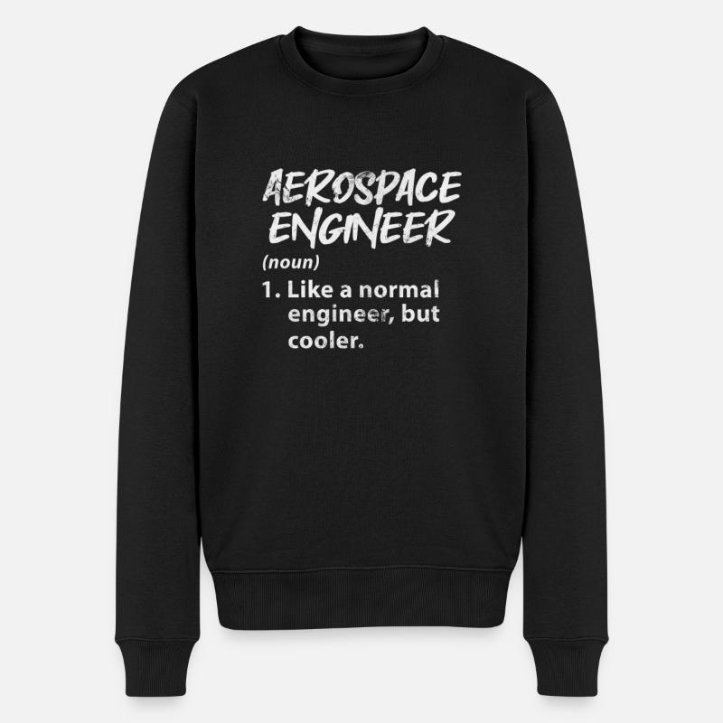 Space Engineer Aeronautical Engineer Gift - Men's Premium Organic Jumper - black