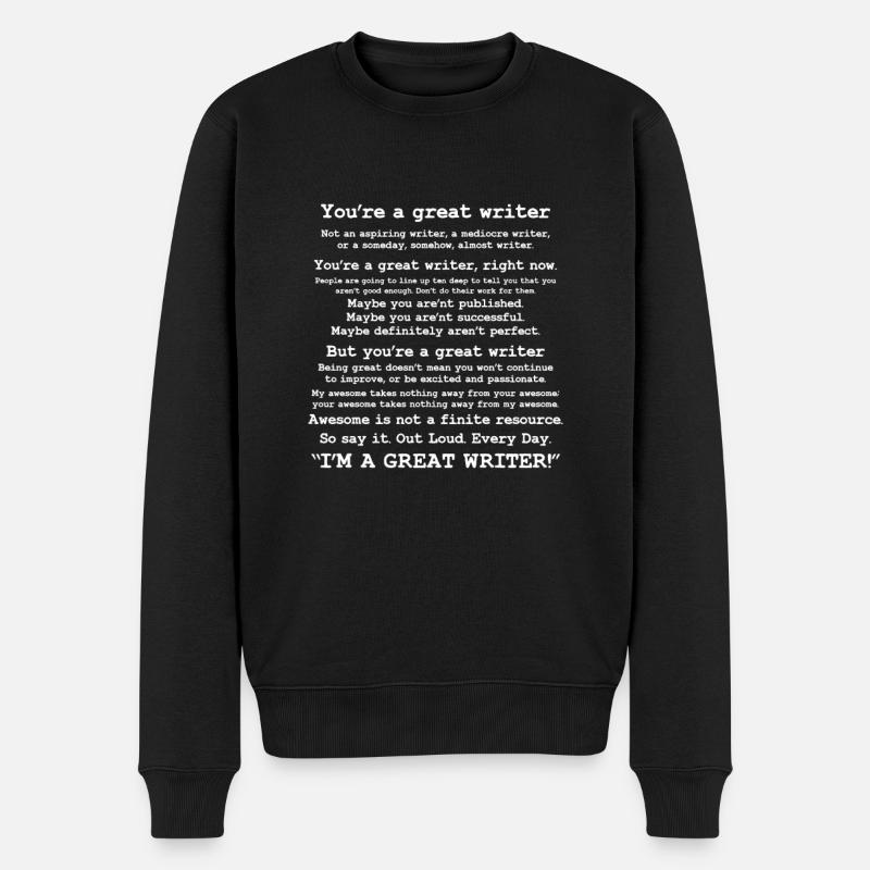 Auteur Auteurs Écrivain Livre Cadeau - Pull Premium bio Homme - noir