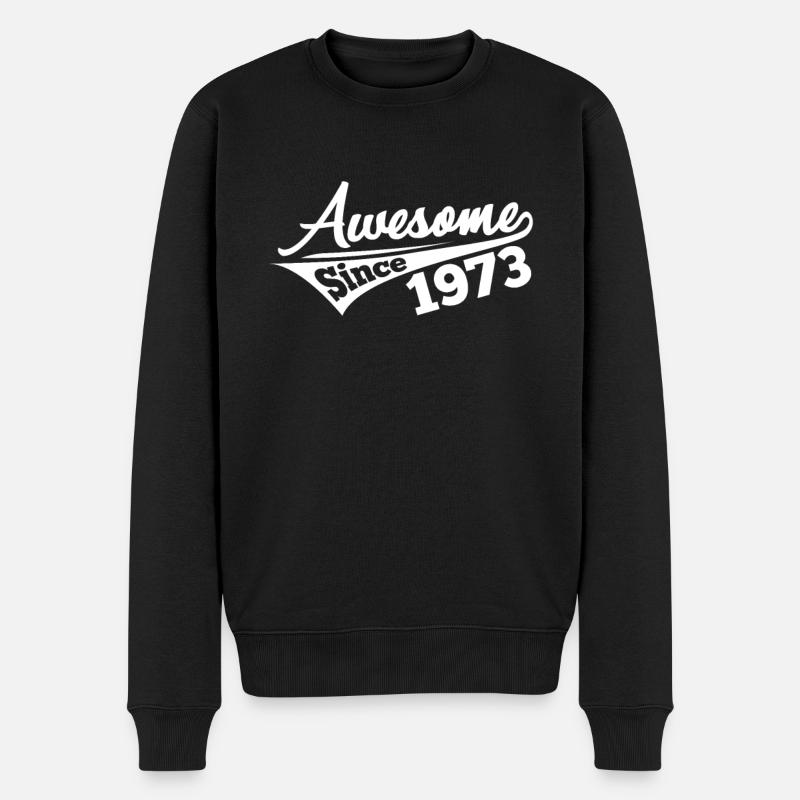 1973 - Männer Premium Bio Pullover - Schwarz