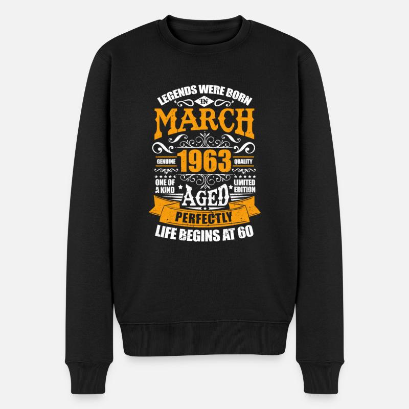Mars 1963 - Pull Premium bio Homme - noir