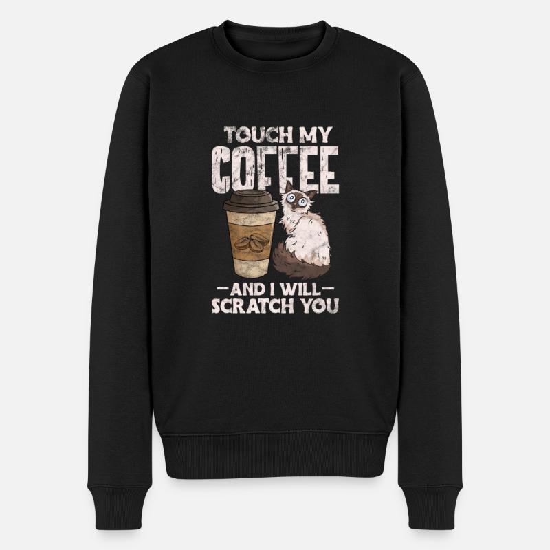 Café - Pull Premium bio Homme - noir