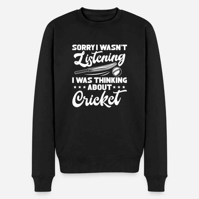 Cricket - Männer Premium Bio Pullover - Schwarz