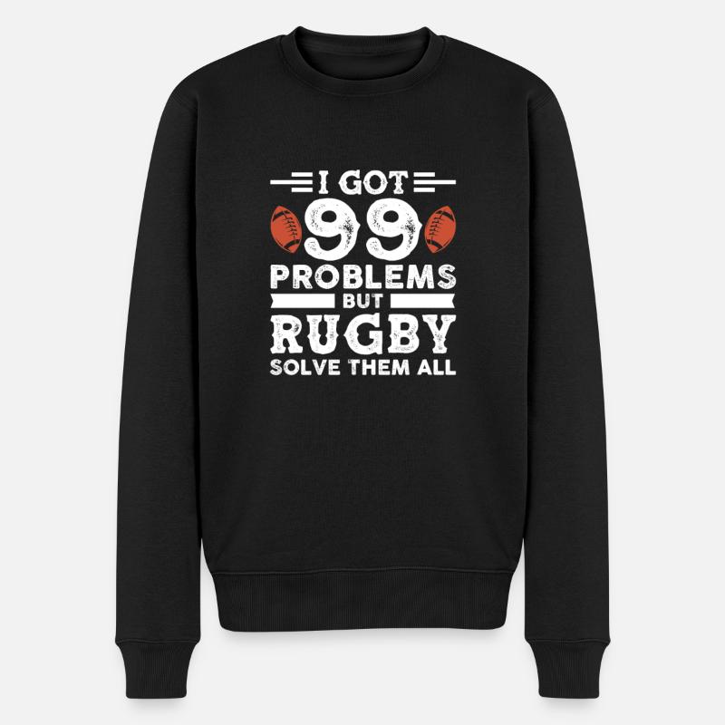 Rugby - Pull Premium bio Homme - noir