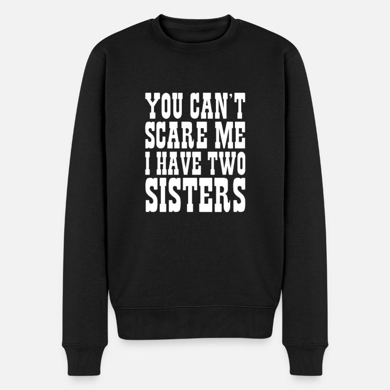 Schwester - Männer Premium Bio Pullover - Schwarz