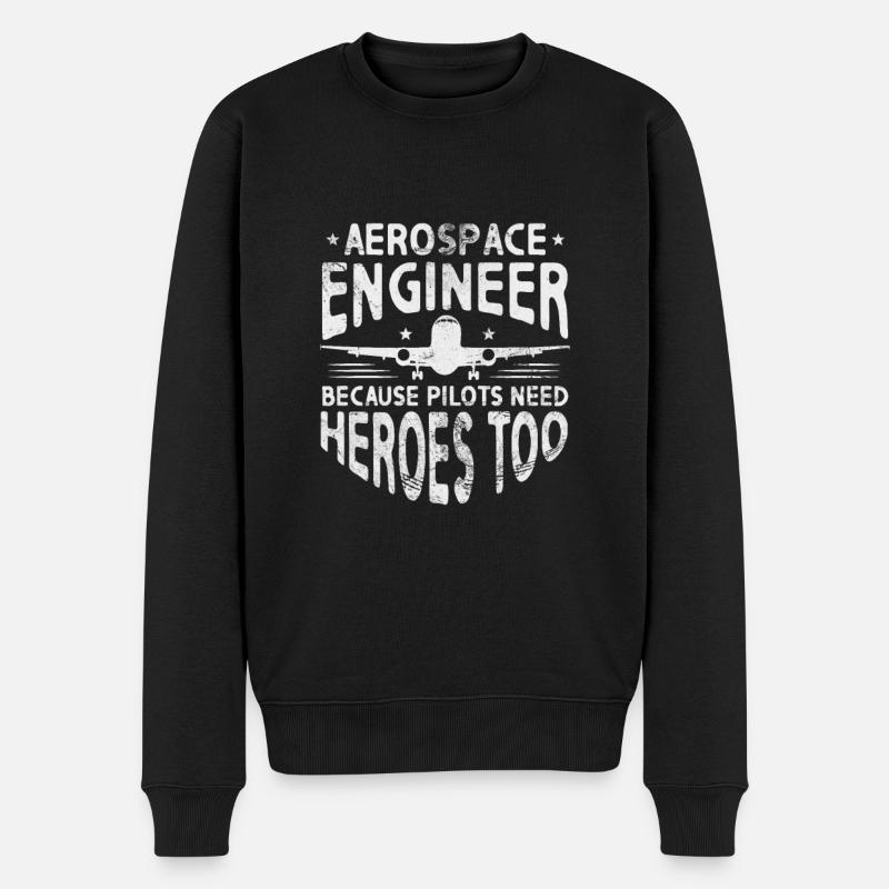 Space Engineer Aeronautical Engineer Gift - Men's Premium Organic Jumper - black