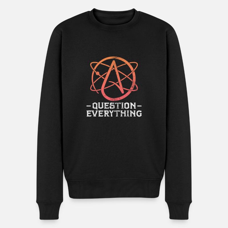 Atheist Atheismus Anti Religion Gott Geschenk - Männer Premium Bio Pullover - Schwarz
