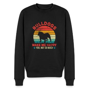 Deutsch Bulldog - Pull Premium bio Homme - noir - Devant - Nico (187cm)
