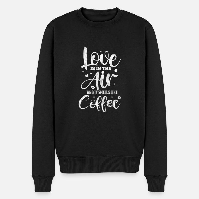 Café - Pull Premium bio Homme - noir