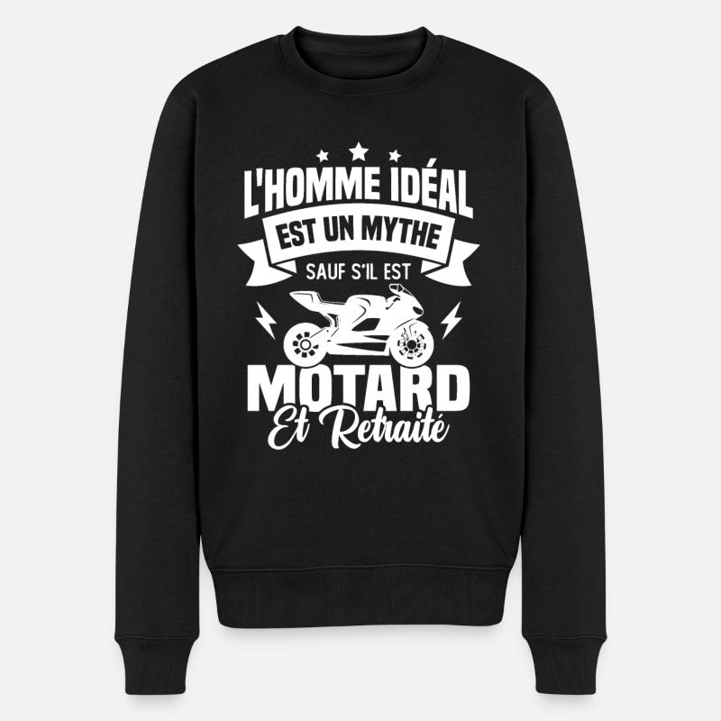 Motard Et Retraité - Pull Premium bio Homme - noir
