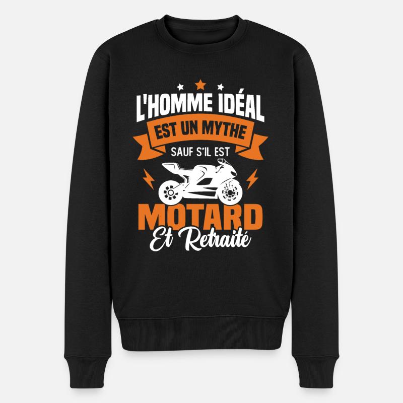 Motard Et Retraité - Pull Premium bio Homme - noir