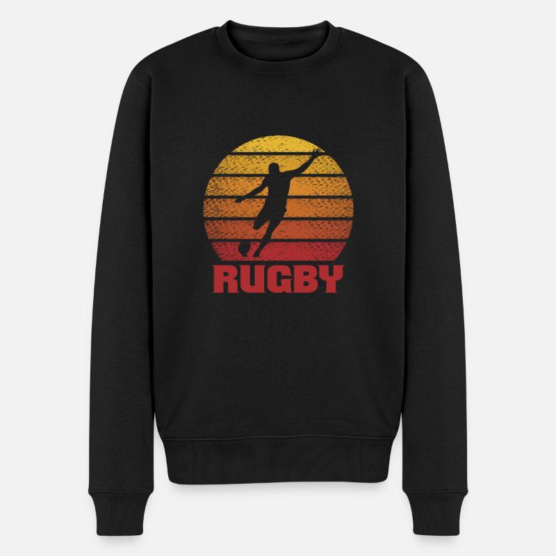 Rugby - Men's Premium Organic Jumper - black