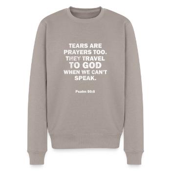 Bible - Men's Premium Organic Jumper - taupe - Front - Nico (187cm)
