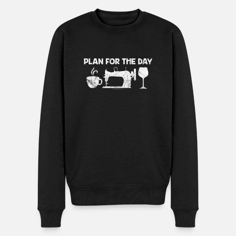 Coudre du café - Pull Premium bio Homme - noir