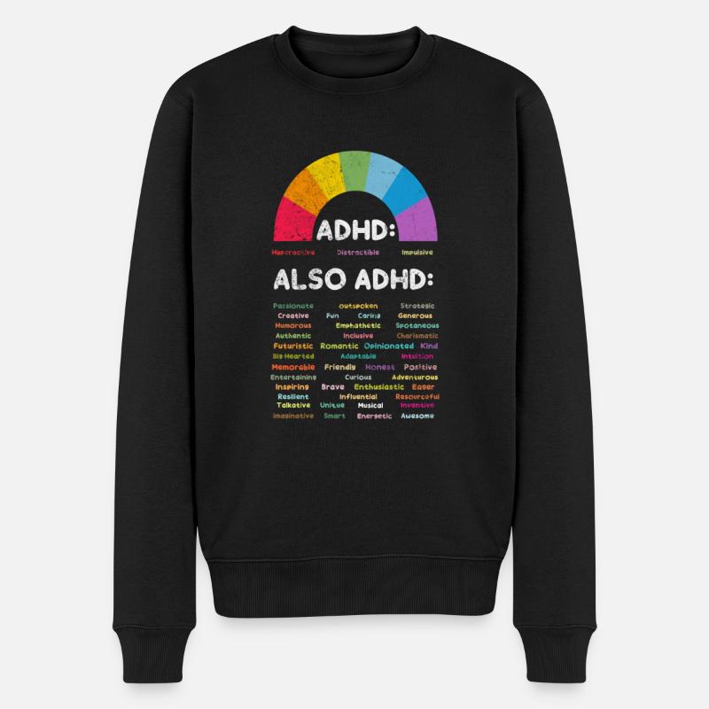 TDAH - Pull Premium bio Homme - noir