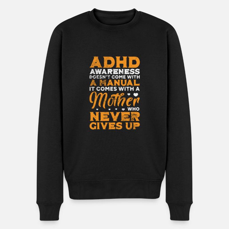 ADHS - Männer Premium Bio Pullover - Schwarz