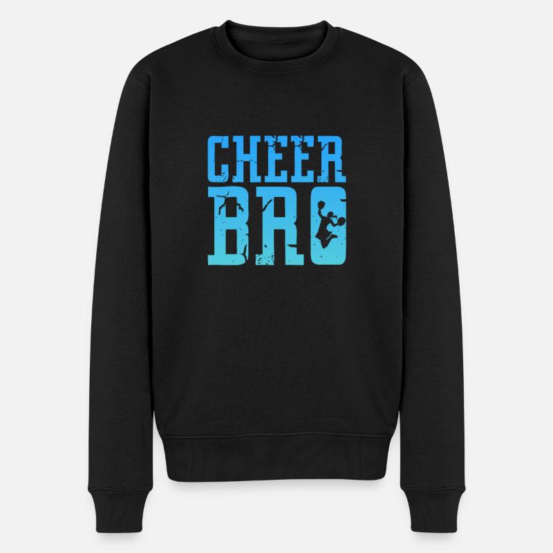 Cheerleader Bruder - Männer Premium Bio Pullover - Schwarz
