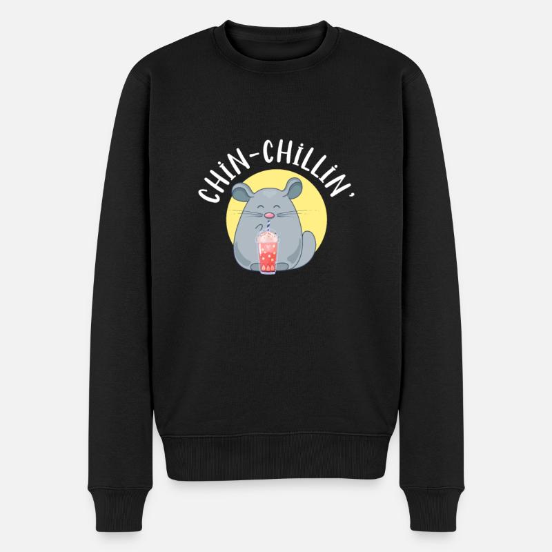 Chinchilla - Männer Premium Bio Pullover - Schwarz
