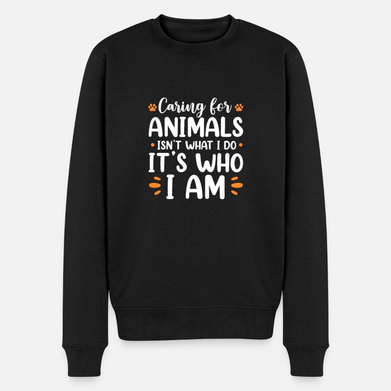 Tierrettung - Männer Premium Bio Pullover - Schwarz