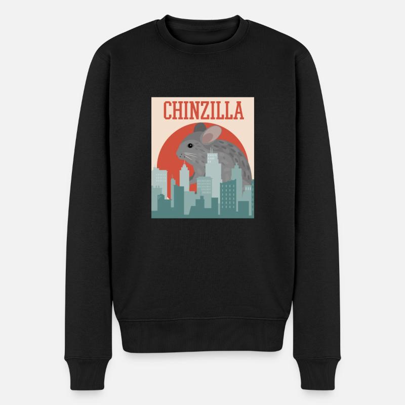Chinchilla - Männer Premium Bio Pullover - Schwarz