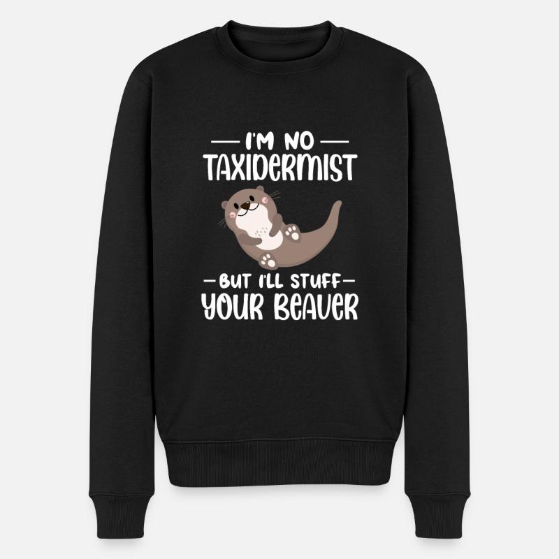 Otter Seeotter Fischotter Geschenk - Männer Premium Bio Pullover - Schwarz