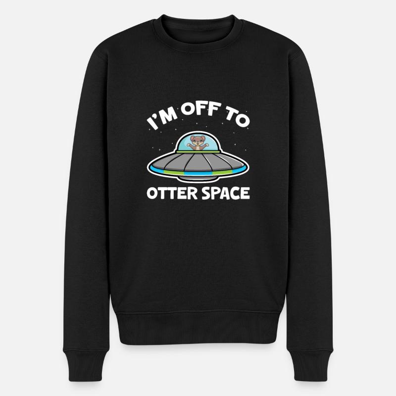 Otter Seeotter Fischotter Geschenk - Männer Premium Bio Pullover - Schwarz