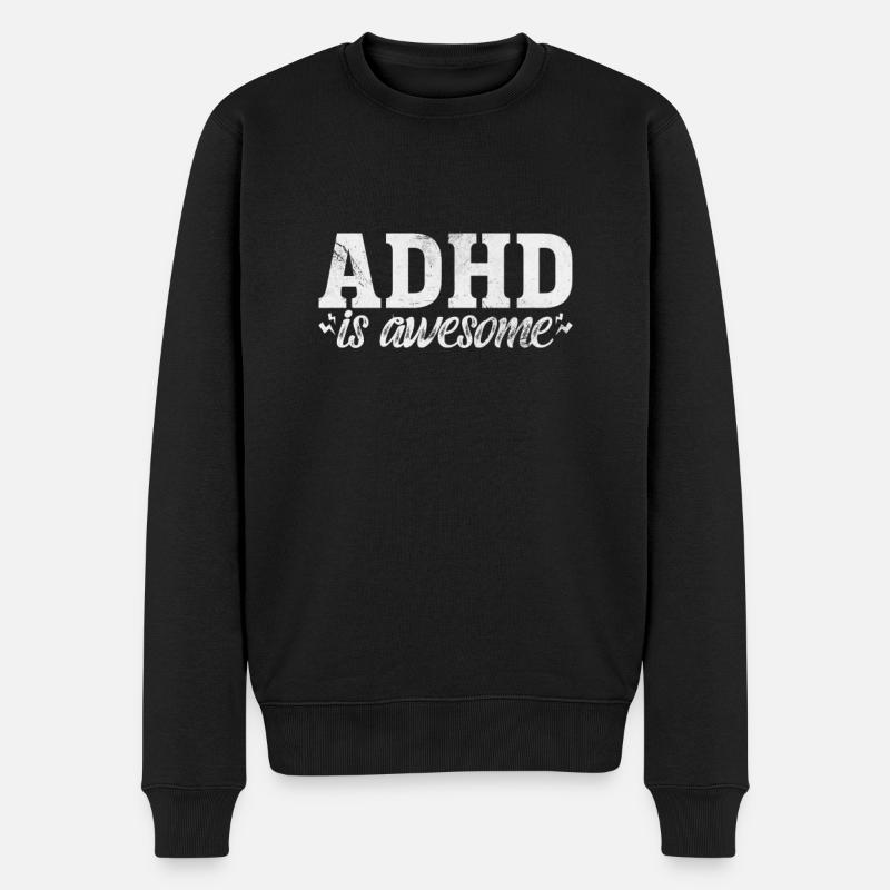ADHS - Männer Premium Bio Pullover - Schwarz