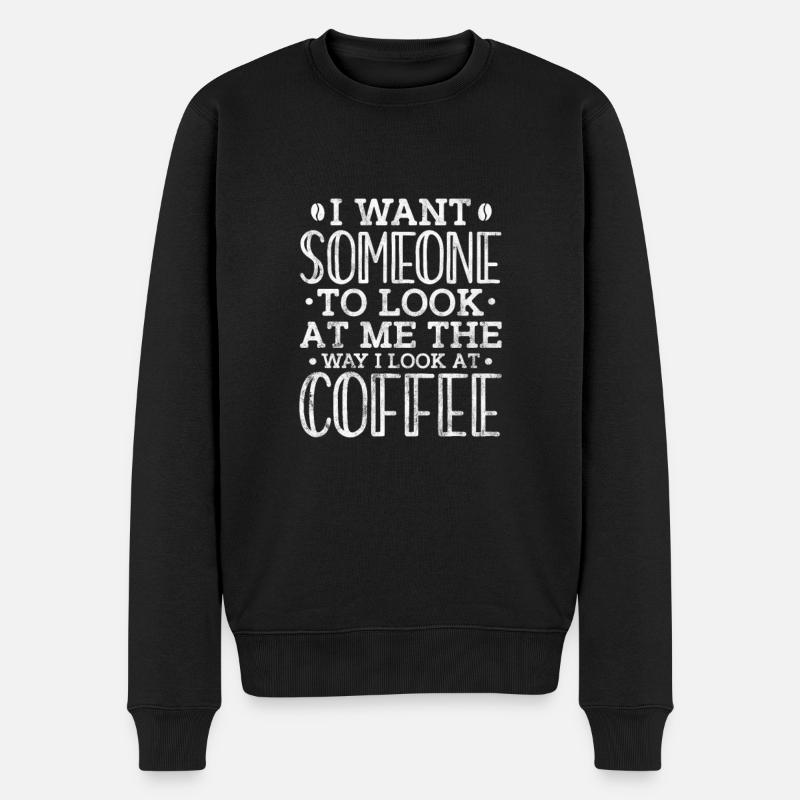 Café - Pull Premium bio Homme - noir