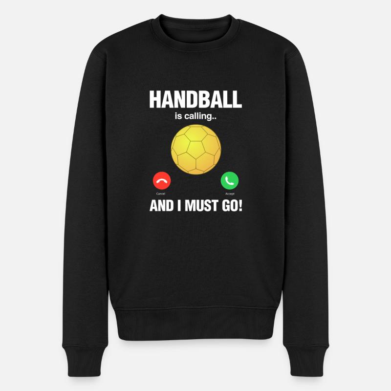 Handball - Männer Premium Bio Pullover - Schwarz