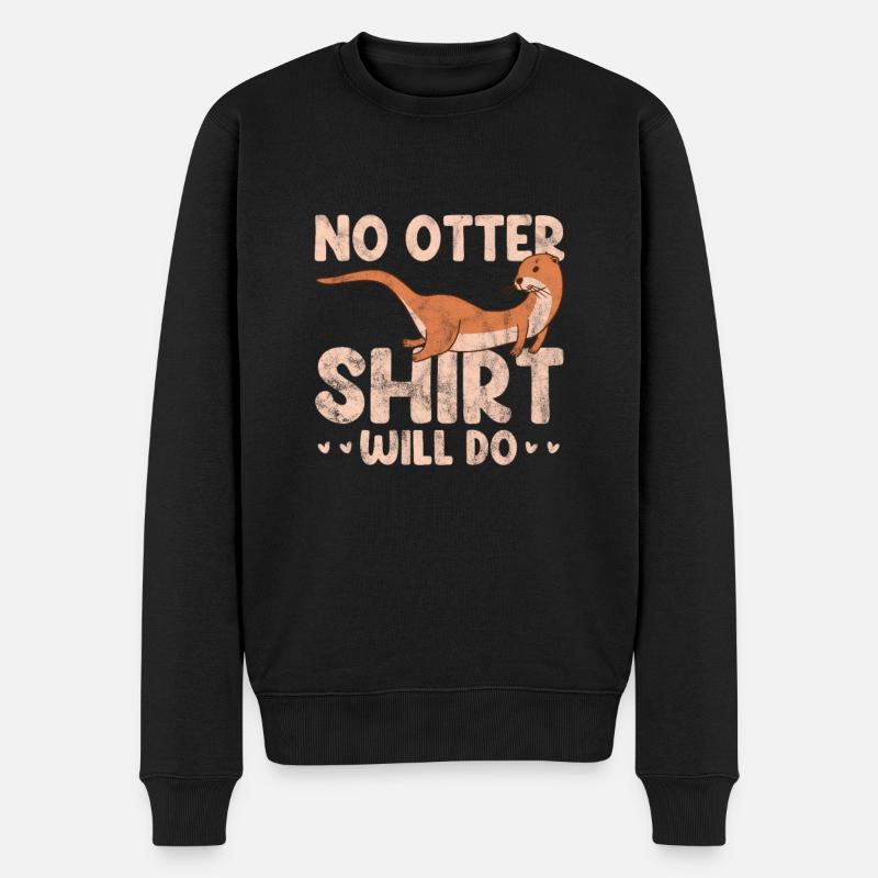 Otter - Männer Premium Bio Pullover - Schwarz