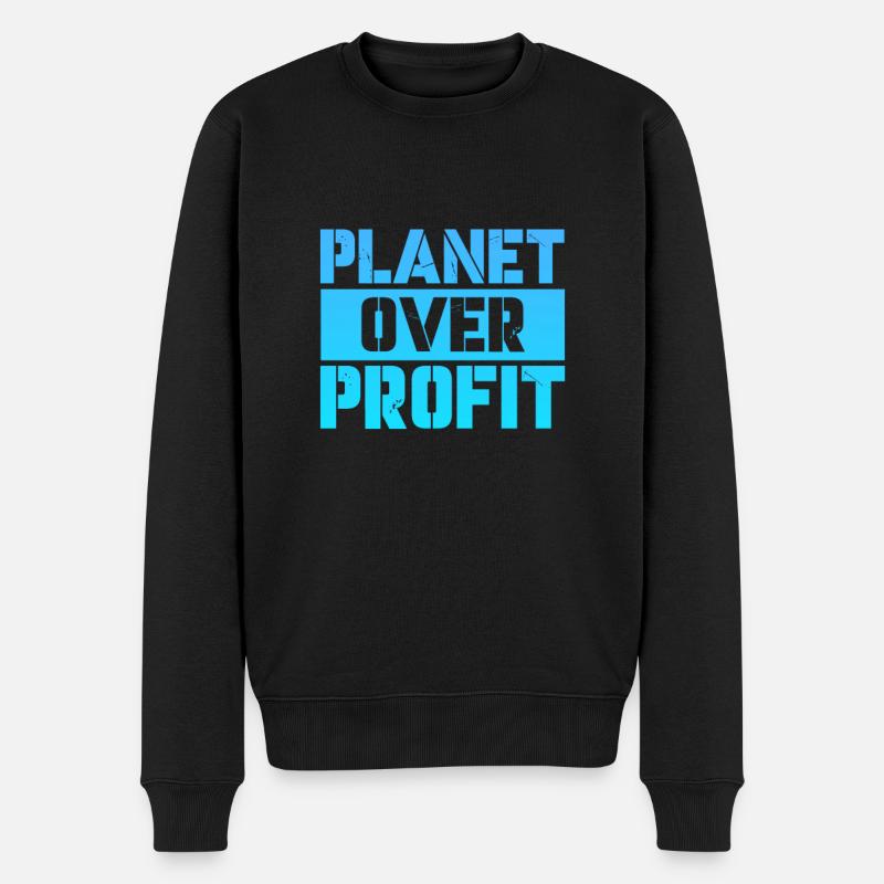 Klimawandel - Männer Premium Bio Pullover - Schwarz