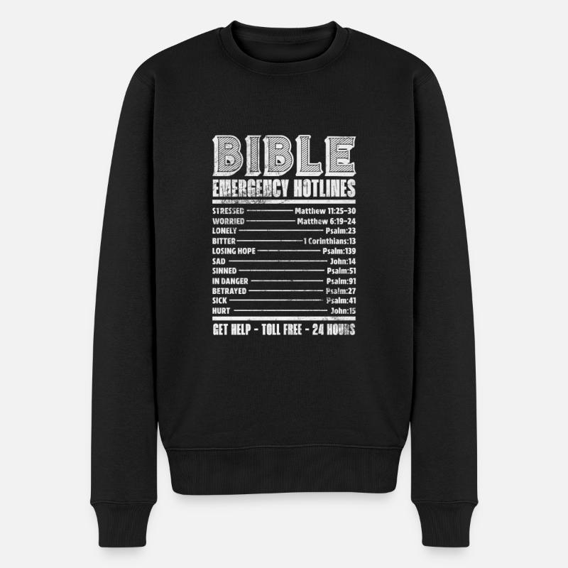 Bible - Pull Premium bio Homme - noir