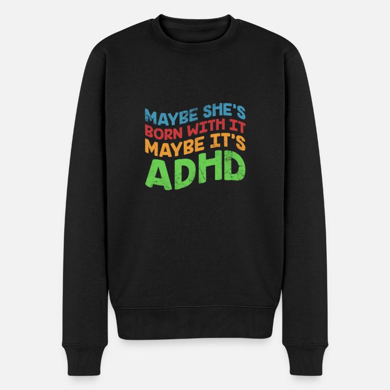 ADHS - Männer Premium Bio Pullover - Schwarz