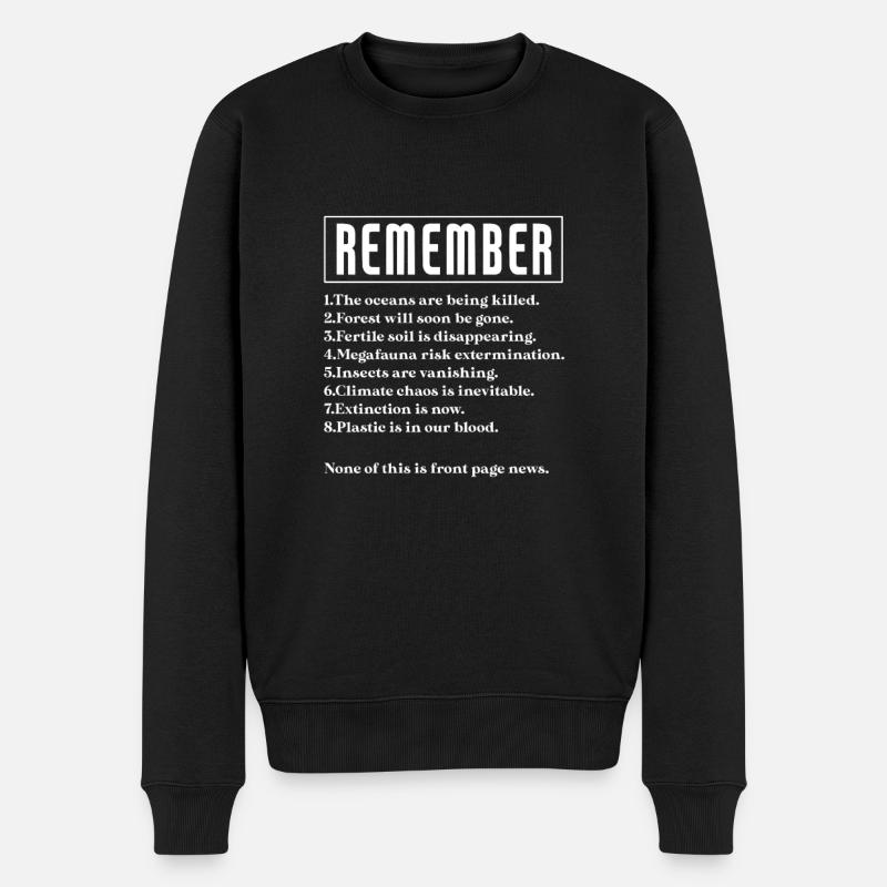 Changement climatique - Pull Premium bio Homme - noir