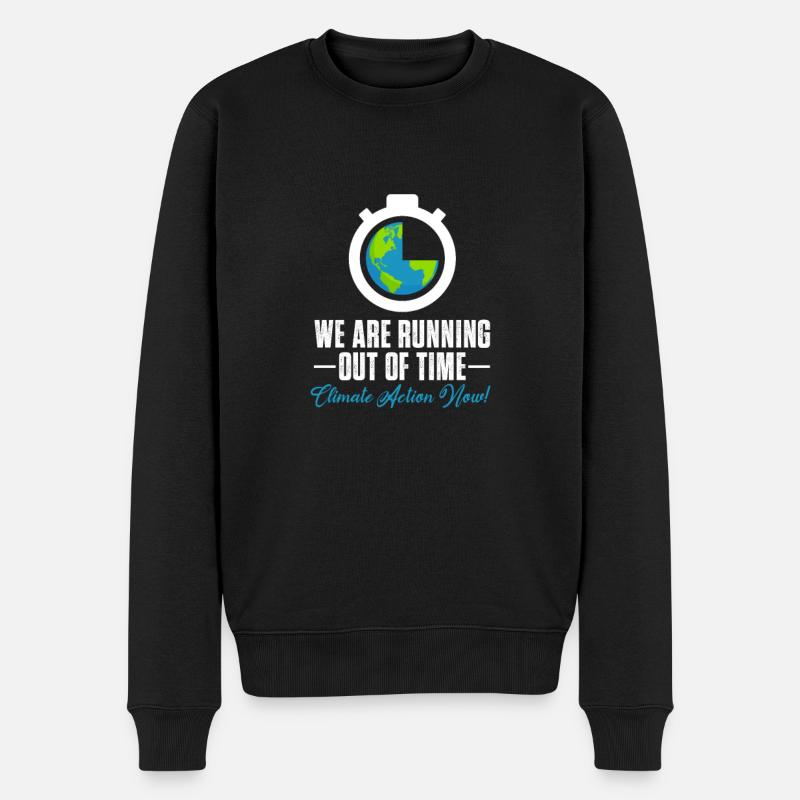 Klimawandel - Männer Premium Bio Pullover - Schwarz