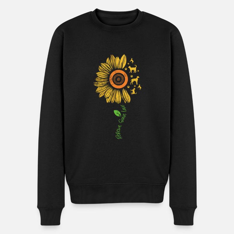 Tierrettung Tierschutz Tierfreund Geschenk - Männer Premium Bio Pullover - Schwarz