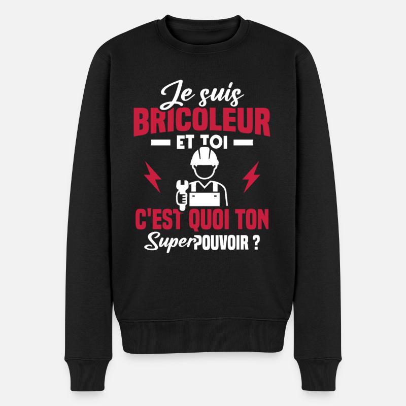 Je suis bricoleur - Pull Premium bio Homme - noir